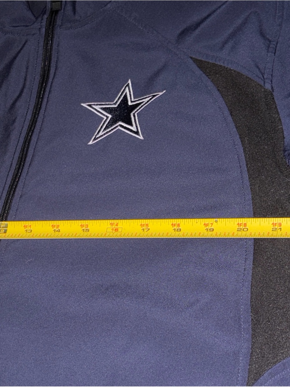 Men's Navy Windbreaker Jacket with Star Patch - Picture 2 of 6